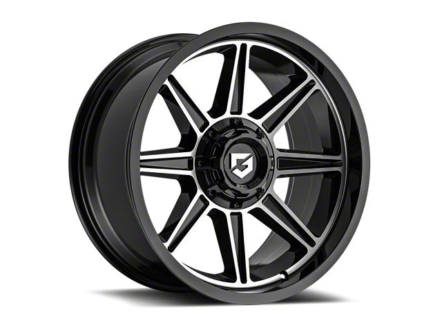 Gear Off-Road 773 Gloss Black Machined 6-Lug Wheel; 20x9; 18mm Offset (22-24 Tundra)