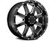 Gear Off-Road Big Block Gloss Black Milled 6-Lug Wheel; 20x9; 0mm Offset (22-24 Tundra)