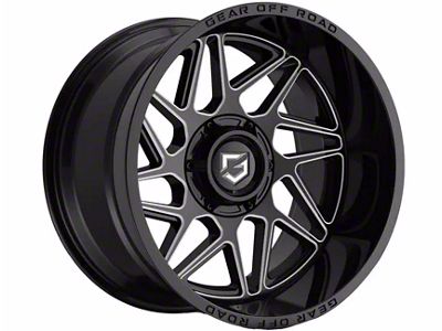 Gear Off-Road Ratio Gloss Black Milled 5-Lug Wheel; 20x12; -44mm Offset (14-21 Tundra)