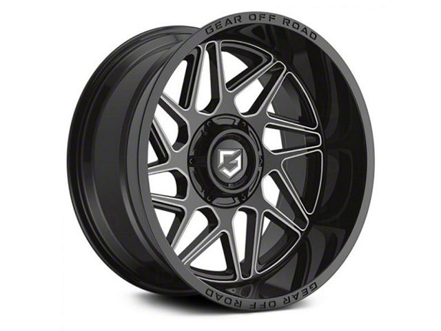 Gear Off-Road Ratio Gloss Black Milled 6-Lug Wheel; 22x10; -19mm Offset (22-24 Tundra)