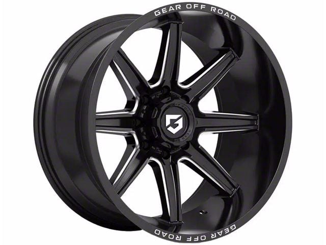 Gear Off-Road Ridge Gloss Black Milled 6-Lug Wheel; 18x9; 18mm Offset (22-24 Tundra)