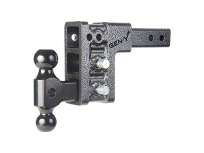 Gen-Y Hitch Mega-Duty 10K Adjustable 2-Inch Receiver Hitch Dual-Ball Mount; 5-Inch Drop (Universal; Some Adaptation May Be Required)