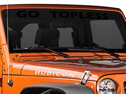 SEC10 Go Topless Windshield Banner; Gloss Black (20-25 Jeep Gladiator JT)