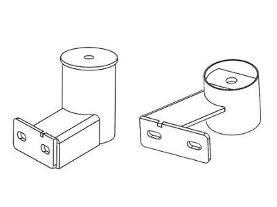 Go Rhino Brackets for Dominator Extreme Side Steps (21-24 Bronco Sport)