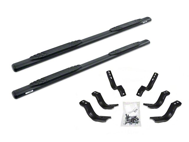 Go Rhino 4-Inch 1000 Series Side Step Bars; Textured Black (20-24 Jeep Gladiator JT)