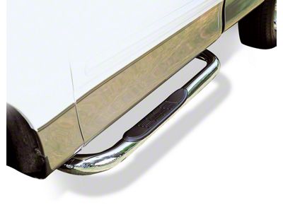 Go Rhino 3-Inch 4000 Series Cab Length Side Step Bars; Chrome (97-06 Jeep Wrangler TJ)