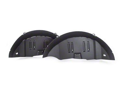 Go Rhino Aluminum Wheel Well Inner Fender Liners; Rear; Textured Black (18-24 Jeep Wrangler JL)