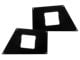 Go Rhino BR6 Surface Mount Light Plates; Textured Black (16-23 Tacoma)