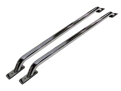 Go Rhino Stake Pocket Bed Rails; Polished (04-15 Titan w/ 6-1/2-Foot Bed)