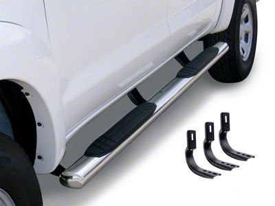 Go Rhino 4-Inch OE Xtreme Side Step Bars; Polished (07-21 Tundra Double Cab)