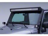 Go Rhino 50-Inch LED Light Bar Windshield Light Mount Frame; Textured Black (07-18 Jeep Wrangler JK)