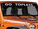 SEC10 Go Topless Windshield Banner; Silver (66-24 Jeep CJ5, CJ7, Wrangler YJ, TJ, JK & JL)