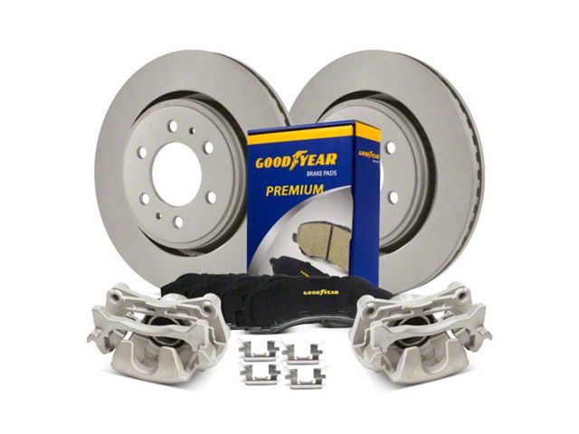 Goodyear Brakes Truck and SUV 6-Lug Brake Rotor, Pad and Caliper Kit; Front (05-23 Tacoma)