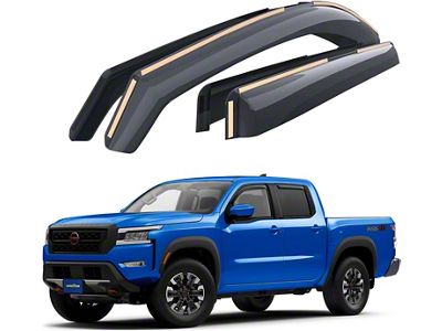 Goodyear Car Accessories Shatterproof in-Channel Window Deflectors (22-24 Frontier Crew Cab)