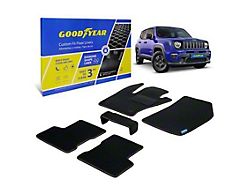 Goodyear Car Accessories Custom Fit Front and Rear Floor Liners; Black (15-23 Jeep Renegade BU)