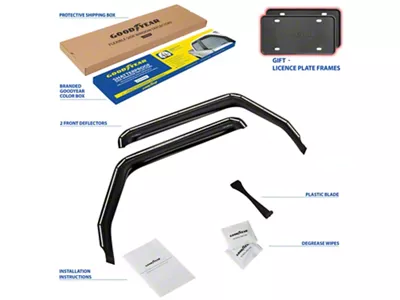 Goodyear Car Accessories Shatterproof in-Channel Window Deflectors (20-25 Jeep Gladiator JT)