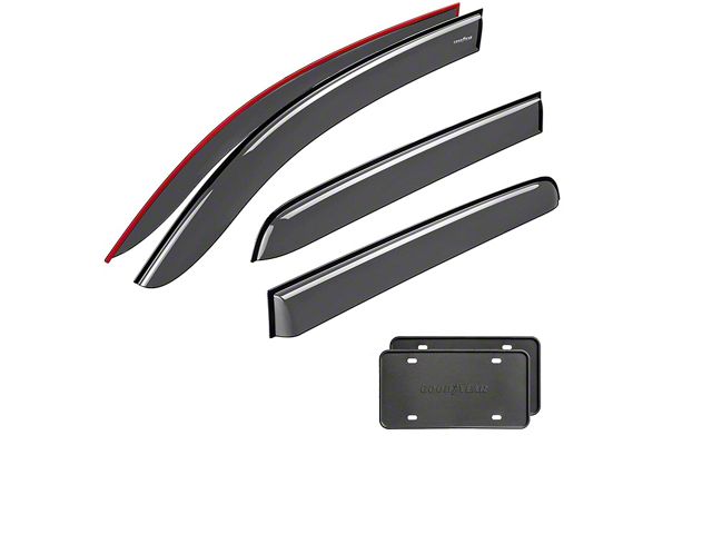 Goodyear Car Accessories Shatterproof Tape-On Window Deflectors (16-23 Tacoma Double Cab)