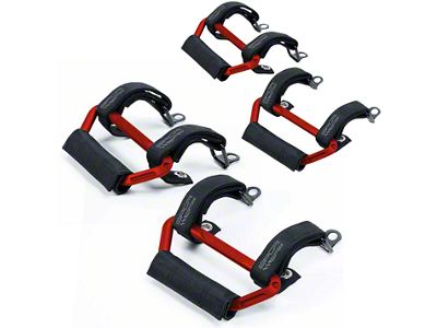 GPCA GP-Grip AIR Front and Rear Seat Grab Handles; Red (24-25 Jeep Gladiator JT)