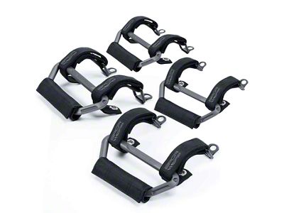 GPCA GP-Grip AIR Front and Rear Seat Grab Handles; Space Grey (24-25 Jeep Gladiator JT)