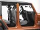 GraBars Genuine Solid Steel Front and Rear Grab Handles; Black Grips (07-18 Jeep Wrangler JK 4-Door)