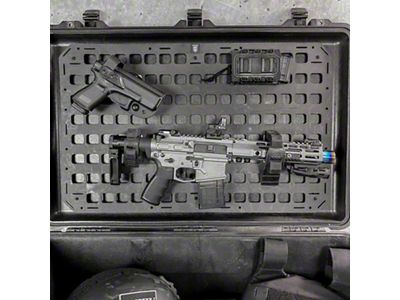 Grey Man Tactical RMP Case Lid Organizer Rifle Rack and Holster Integration MOLLE Panel Package with Pelican Case Screws; 27.25-Inch x 19-Inch