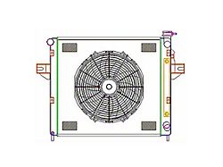 Griffin Radiators ComboUnit CrossFlow Radiator; 1-Row (99-00 4.7L Jeep Grand Cherokee ZJ)