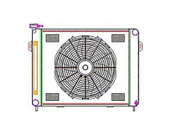 Griffin Radiators ComboUnit CrossFlow Radiator; 1-Row (93-98 4.0L Jeep Grand Cherokee ZJ)