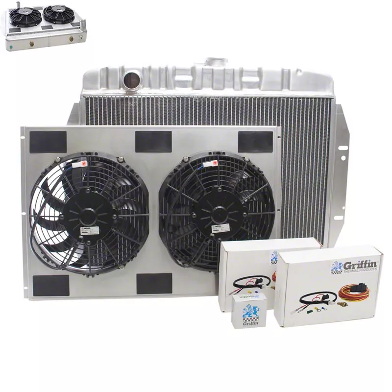 Griffin Radiators Jeep Wrangler ComboUnit DownFlow Radiator with GM ...