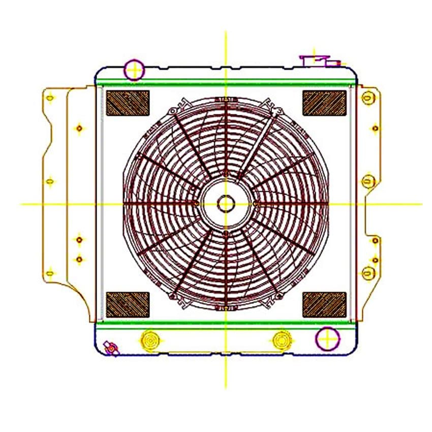 Griffin Radiators Jeep Wrangler ComboUnit DownFlow Radiator with GM ...