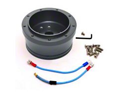 GT Performance GT9 Steering Wheel Installation Hub; Black Anodized (76-95 Jeep CJ7 & Wrangler YJ)