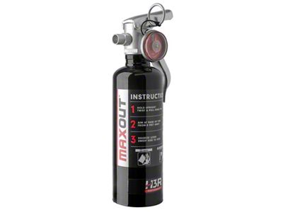 H3R Performance MaxOut Dry Chemical Car Fire Extinguisher; Black; 1.0 lb.