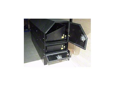 Flat Bed Stackable Tool Box; Black; 9 x 21 x 78 (Universal; Some Adaptation May Be Required)