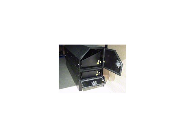 Flat Bed Stackable Tool Box; Black; 9 x 21 x 78 (Universal; Some Adaptation May Be Required)