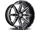 Hardrock Offroad PainKiller Xposed Gloss Black Milled 6-Lug Wheel; 20x10; -19mm Offset (03-09 4Runner)