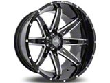 Hardrock Offroad PainKiller Xposed Gloss Black Milled 6-Lug Wheel; 20x12; -44mm Offset (03-09 4Runner)