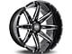 Hardrock Offroad PainKiller Xposed Gloss Black Milled 6-Lug Wheel; 20x12; -44mm Offset (03-09 4Runner)