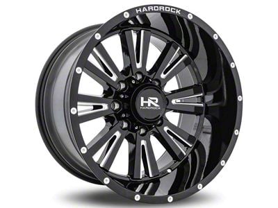 Hardrock Offroad Spine Xposed Gloss Black Milled 6-Lug Wheel; 20x12; -44mm Offset (03-09 4Runner)