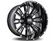 Hardrock Offroad Spine Xposed Gloss Black Milled 6-Lug Wheel; 20x12; -44mm Offset (03-09 4Runner)