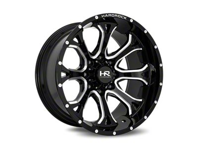 Hardrock Offroad BloodShot Xposed Gloss Black Milled 6-Lug Wheel; 22x12; -51mm Offset (05-15 Tacoma)