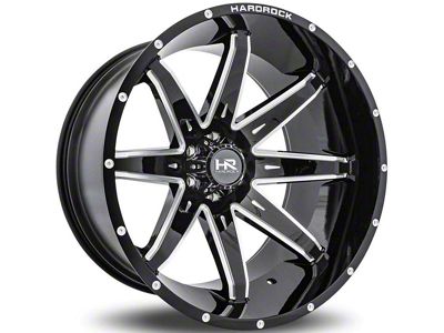 Hardrock Offroad PainKiller Xposed Gloss Black Milled 6-Lug Wheel; 20x10; -19mm Offset (05-15 Tacoma)