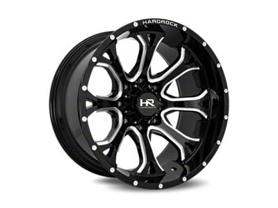 Hardrock Offroad BloodShot Xposed Gloss Black Milled 6-Lug Wheel; 22x12; -51mm Offset (21-24 Bronco, Excluding Raptor)