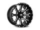 Hardrock Offroad BloodShot Xposed Gloss Black Milled 6-Lug Wheel; 22x12; -51mm Offset (21-24 Bronco, Excluding Raptor)