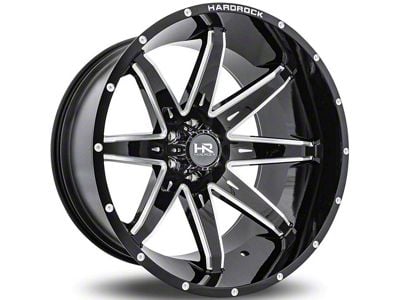 Hardrock Offroad PainKiller Xposed Gloss Black Milled 6-Lug Wheel; 20x10; -19mm Offset (21-24 Bronco, Excluding Raptor)