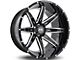 Hardrock Offroad PainKiller Xposed Gloss Black Milled 6-Lug Wheel; 20x12; -44mm Offset (21-24 Bronco, Excluding Raptor)