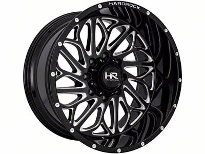 Hardrock Offroad BlackTop Xposed Gloss Black Milled 6-Lug Wheel; 20x10; -19mm Offset (03-09 4Runner)