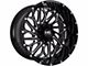 Hardrock Offroad BlackTop Xposed Gloss Black Milled 6-Lug Wheel; 20x10; -19mm Offset (03-09 4Runner)