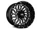 Hardrock Offroad BlackTop Xposed Gloss Black Milled 6-Lug Wheel; 20x12; -44mm Offset (03-09 4Runner)