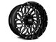 Hardrock Offroad BlackTop Xposed Gloss Black Milled 6-Lug Wheel; 22x12; -51mm Offset (03-09 4Runner)