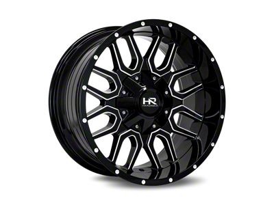 Hardrock Offroad Commander Gloss Black Milled 6-Lug Wheel; 20x10; -19mm Offset (03-09 4Runner)