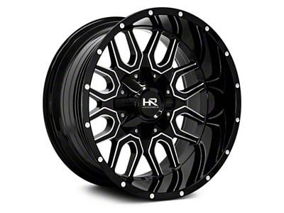 Hardrock Offroad Commander Gloss Black Milled 6-Lug Wheel; 22x10; -25mm Offset (03-09 4Runner)